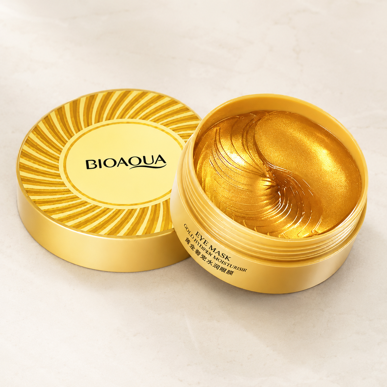 Parches de Ojos Oro Bioaqua — Contorno con Colágeno