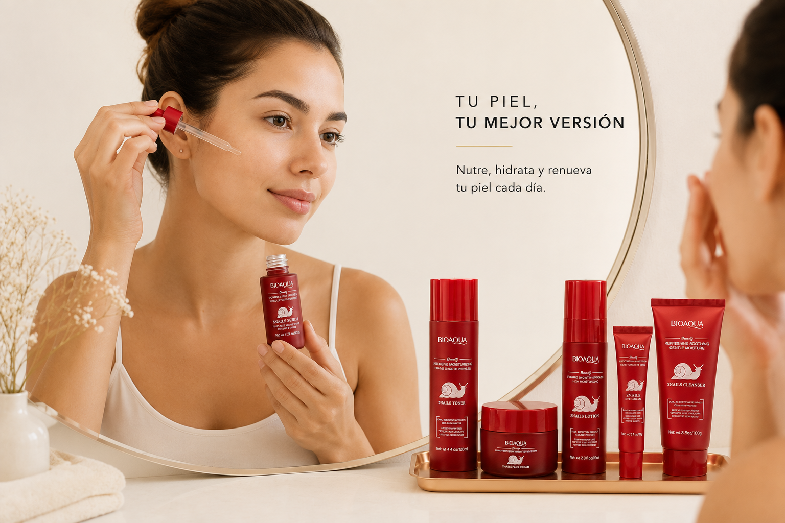 Kit Coreano Bioaqua Mucina de Caracol 6 Pasos