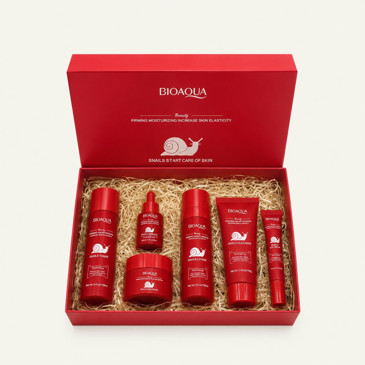 Kit Coreano Bioaqua Mucina de Caracol 6 Pasos